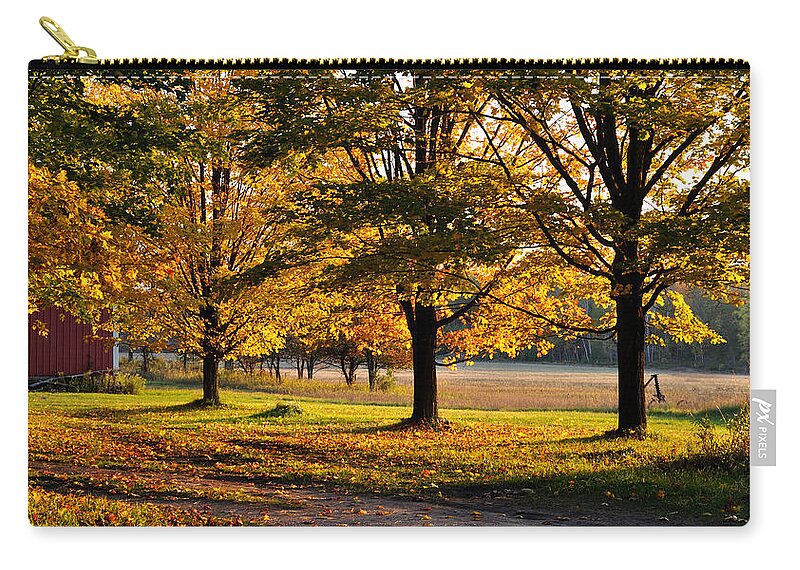 Fall Zip Pouch featuring the photograph Three sisters by Tim Nyberg