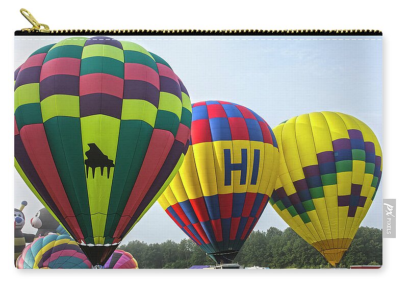 Balloons Zip Pouch featuring the photograph Three To Get Ready by Angelo Marcialis