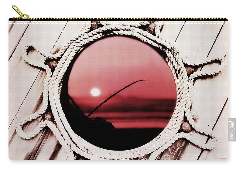 Oregon Coast Zip Pouch featuring the photograph Through the Porthole by Micki Findlay
