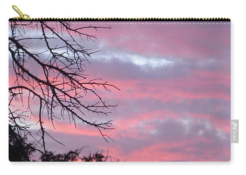 Instaclouds Zip Pouch featuring the photograph #throwback To Last Night's by Austin Tuxedo Cat