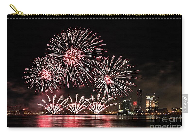 Thunder Zip Pouch featuring the photograph Thunder 2018 - D010368 by Daniel Dempster