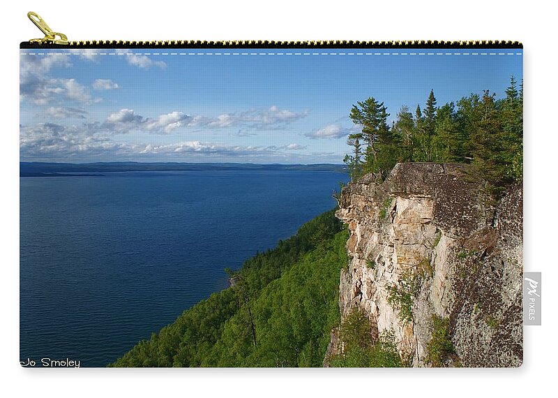 Thunder Bay Lookout Zip Pouch featuring the photograph Thunder Bay Lookout by Jo Smoley