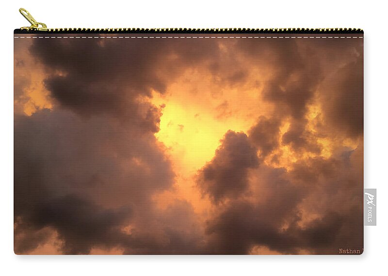 Sunset Zip Pouch featuring the photograph Thunderous Sunset by Nathan Little
