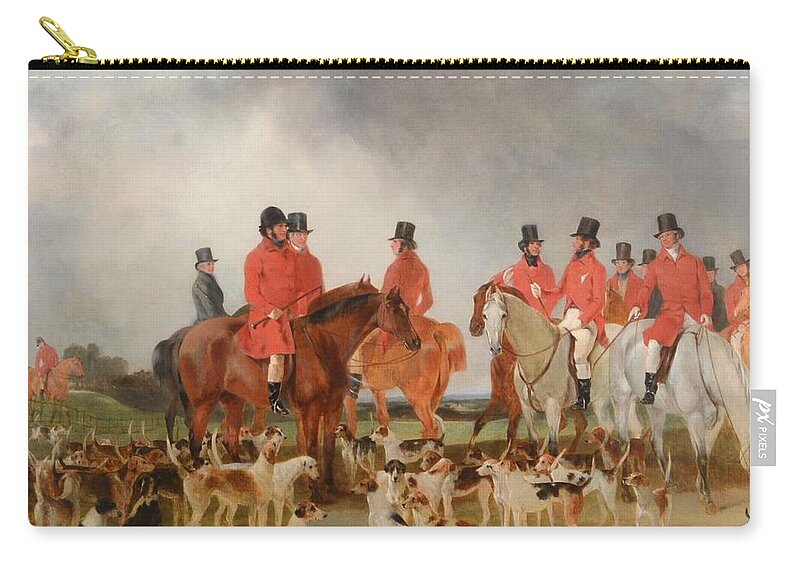 Brian Edward Duppa (1804-1866) Tichlen Hounds Carry-all Pouch featuring the painting Tichlen Hounds by Edward Duppa