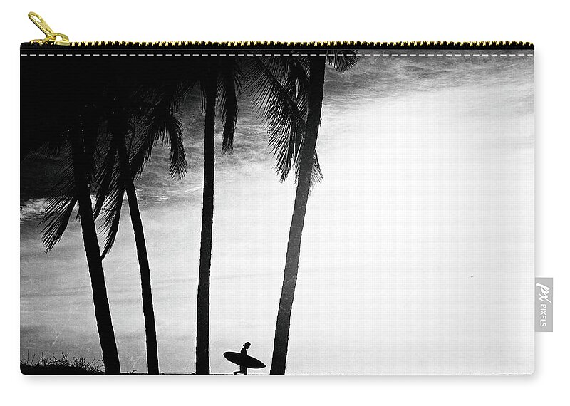 Surfing Zip Pouch featuring the photograph Ticla Palms by Nik West