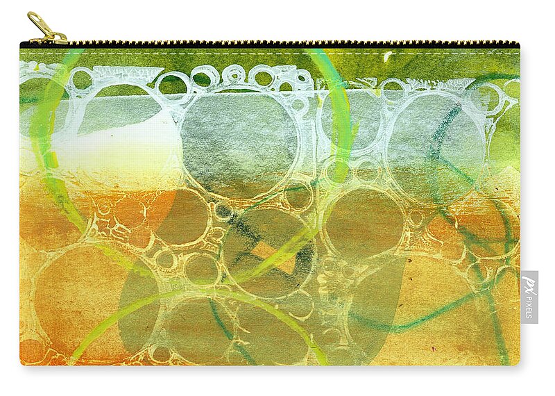 4x4 Zip Pouch featuring the painting Tidal 13 by Jane Davies