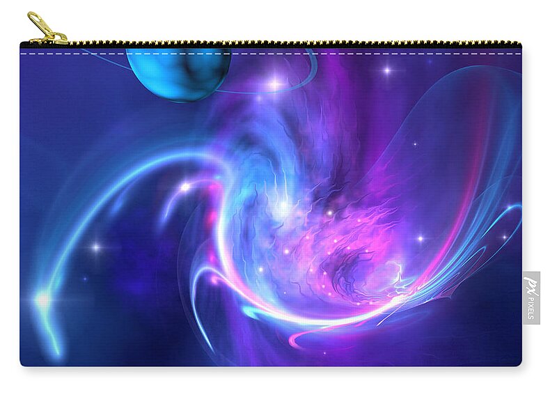 Science Fiction Zip Pouch featuring the painting Tidal Forces by Corey Ford