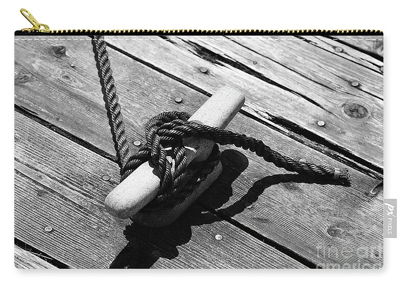 Denise Bruchman Zip Pouch featuring the photograph Tie Off by Denise Bruchman