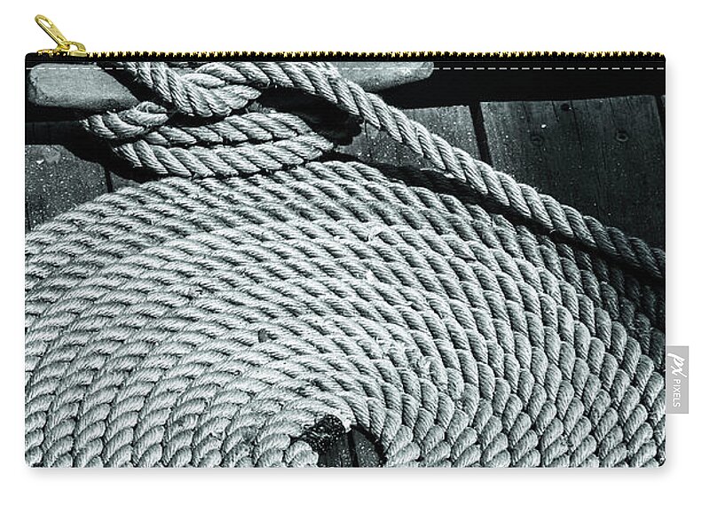 Nautical Zip Pouch featuring the photograph Tied off 2 by Jason Hughes