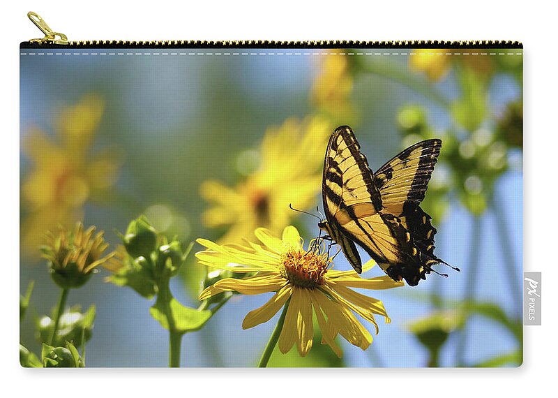 Tiger Swallowtail Zip Pouch featuring the photograph Tiger Swallowtail by Brook Burling