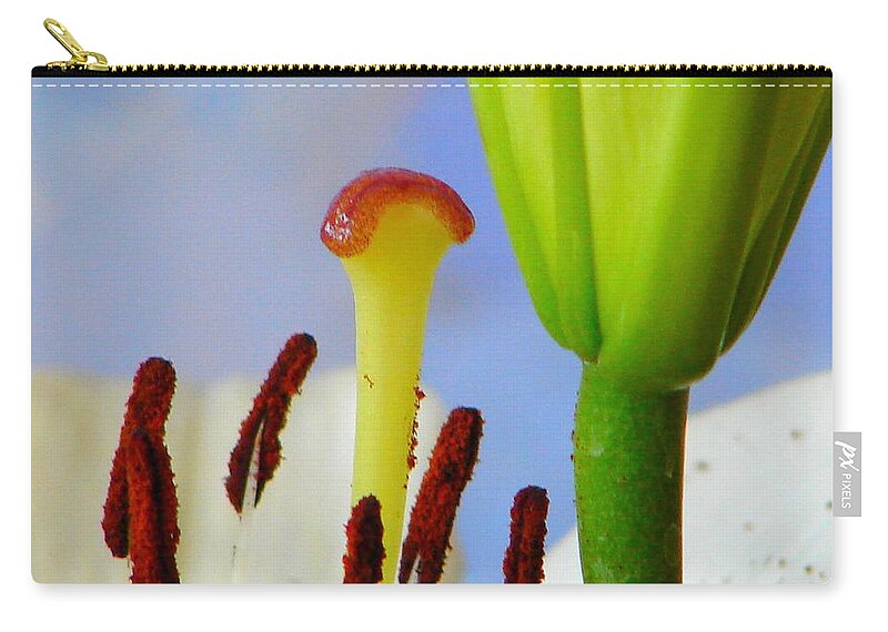 Tigerlily Zip Pouch featuring the photograph Tigerlily Close-up by Ana Maria Edulescu