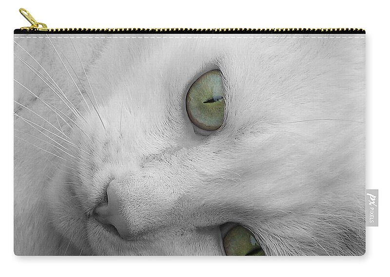 White Zip Pouch featuring the photograph Tiki Love by Belinda Cox