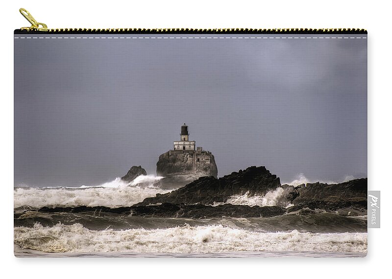 Hdr Carry-all Pouch featuring the photograph Tillamook Lighthouse by Brad Granger