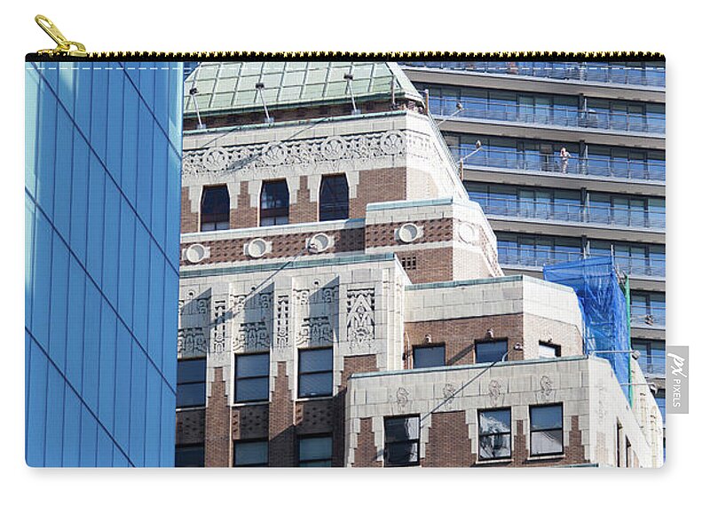 Buildings Zip Pouch featuring the photograph Time Is Changing by Ramunas Bruzas