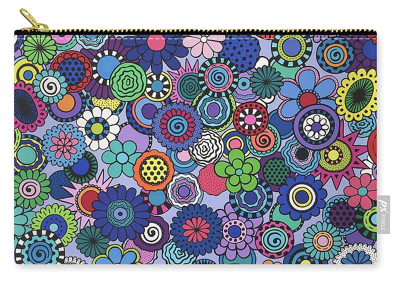 Flowers Carry-all Pouch featuring the painting Time to Bloom by Beth Ann Scott