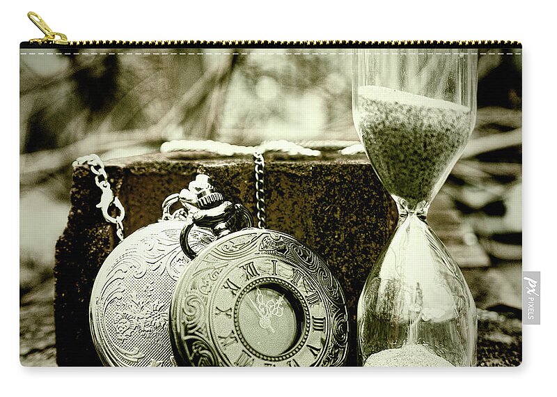 Sharon Popek Zip Pouch featuring the photograph Time Tools by Sharon Popek