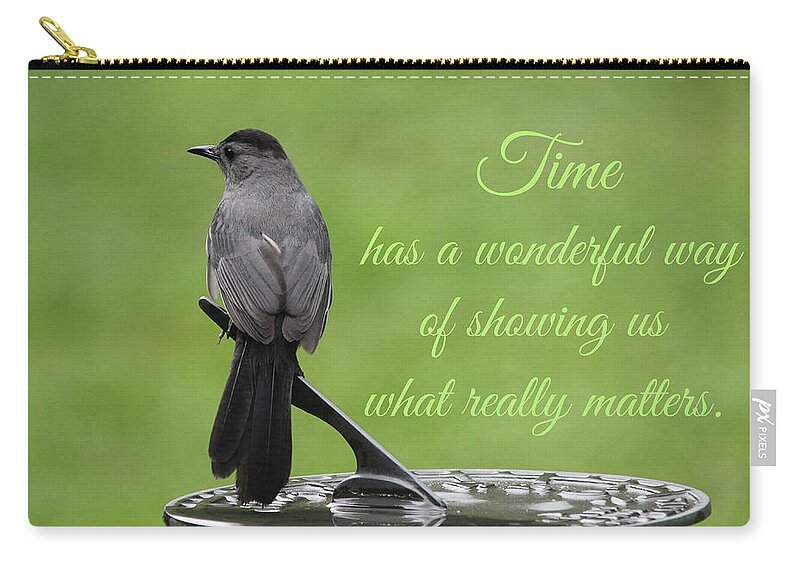 Birds Zip Pouch featuring the photograph Time by Trina Ansel