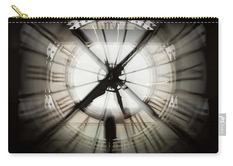 Time Zip Pouch featuring the photograph Time Waits for None by Alex Lapidus