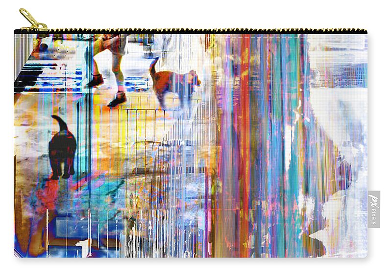 Digital Art Zip Pouch featuring the digital art Time Will Tell by Jennie Breeze