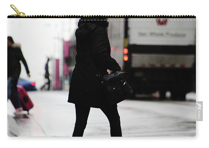 Street Photography Zip Pouch featuring the photograph Tiny Umbrella by J C