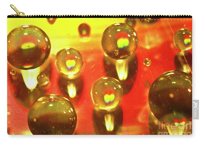 Abstract Zip Pouch featuring the photograph Tiny water beads by Heiko Koehrer-Wagner