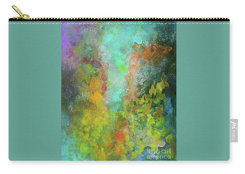 Title. Allegro Abyss. Abstract Acrylic Painting. Zip Pouch featuring the painting Title. ALLEGRO ABYSS. Abstract Acrylic Painting by Robert Birkenes