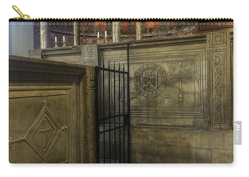 Basilica Di San Clemente Al Laterano Zip Pouch featuring the photograph Titus Flavius Clemens by Joseph Yarbrough