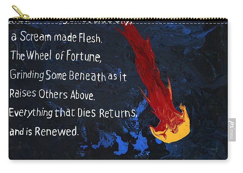 Phoenix Carry-all Pouch featuring the painting To Fall by Matthew Mezo