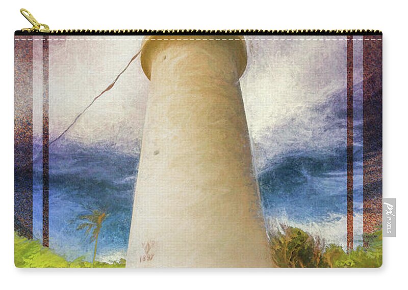 Lighthouse Zip Pouch featuring the photograph Toco Lighthouse by Sharon Ann Sanowar