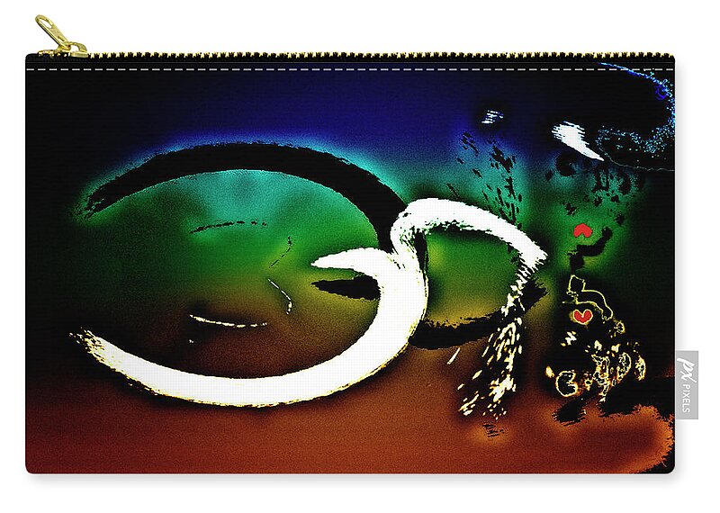 Digital _art Zip Pouch featuring the digital art Togetherness by Gerlinde Keating