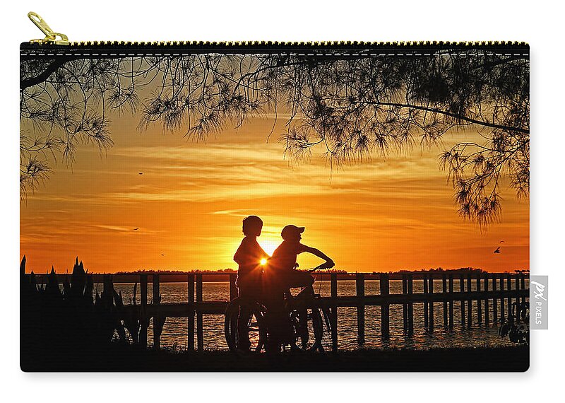 Tropical Sunset Zip Pouch featuring the photograph Tom and Huck by HH Photography of Florida