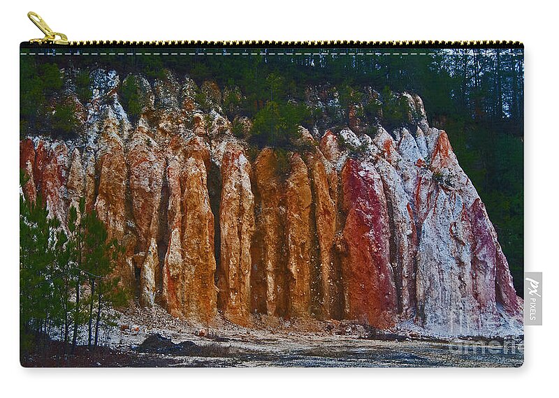 Land Zip Pouch featuring the photograph Tombs Land Formation by George D Gordon III