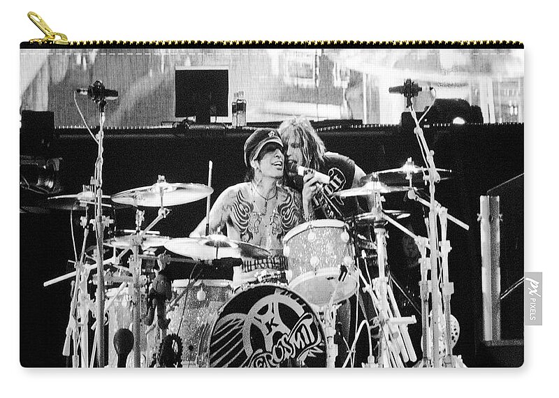 Joe Perry Zip Pouch featuring the photograph Tommy and Steven by Traci Cottingham