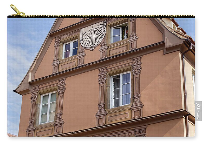 Alsace Zip Pouch featuring the photograph Tromp Loeil by Teresa Mucha