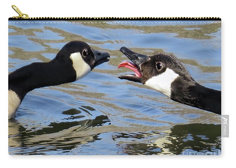 Tongue Zip Pouch featuring the photograph Talking Tongue by Jennie Breeze