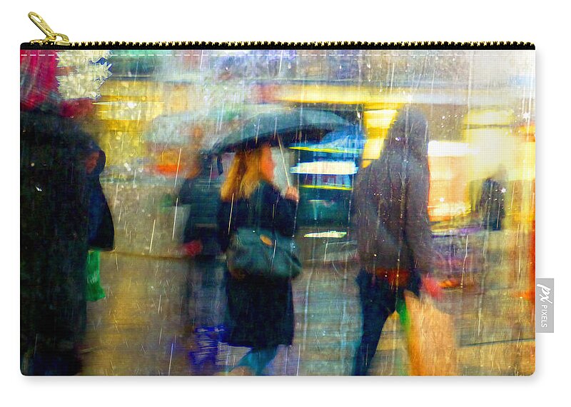 Wet Zip Pouch featuring the photograph Too warm to snow by LemonArt Photography
