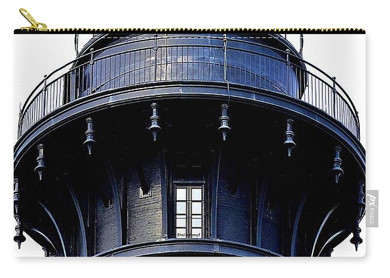 Art Zip Pouch featuring the photograph Top of The Lighthouse by Shelia Kempf