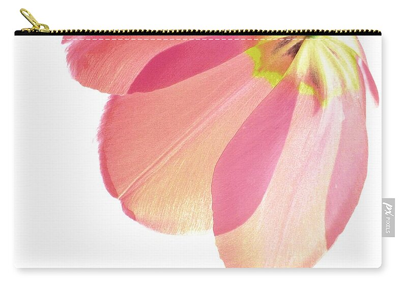 Mauve Tulips Zip Pouch featuring the photograph Topsy Turvy Tulip by Angela Davies