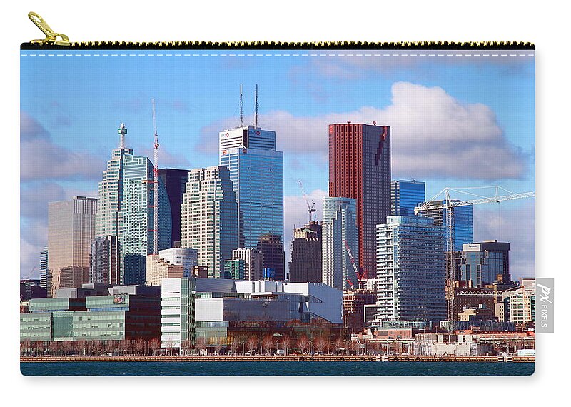 Canada Zip Pouch featuring the photograph Toronto Core by Valentino Visentini