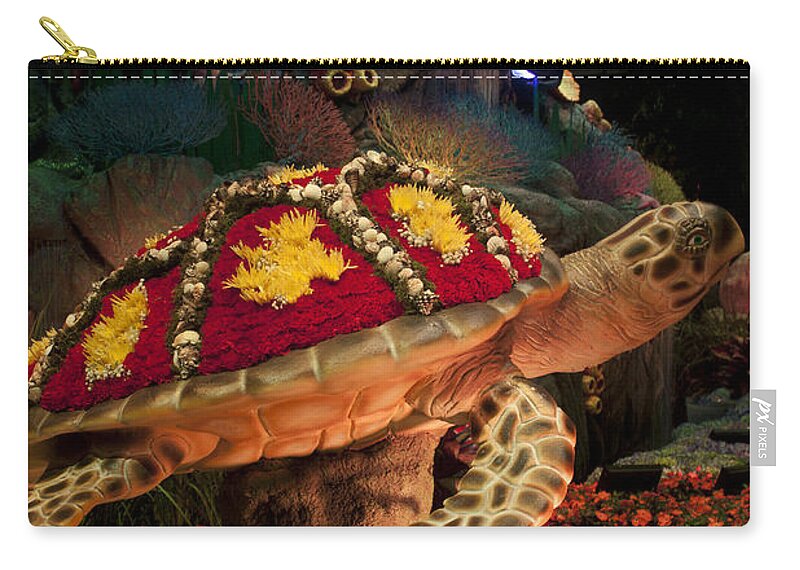 Beautiful Garden Zip Pouch featuring the photograph Tortoise in the Garden by Ivete Basso Photography