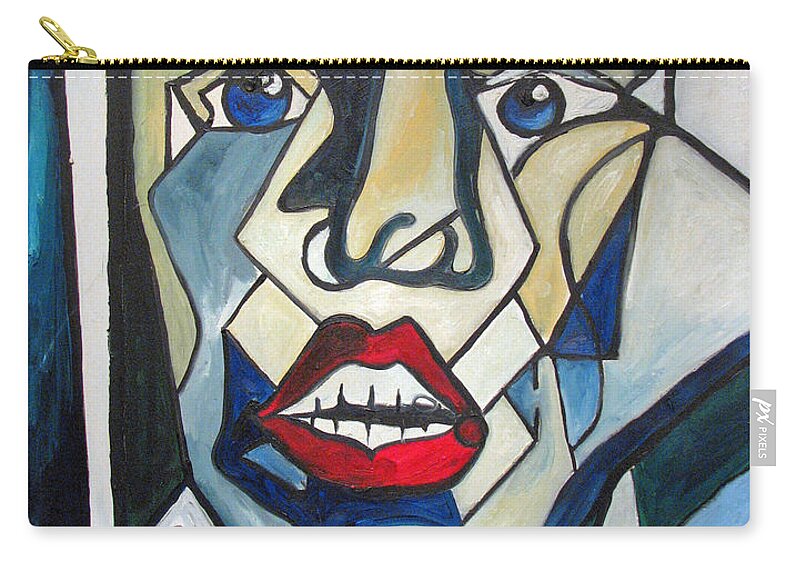 Abstract Carry-all Pouch featuring the painting Tortured by Patricia Arroyo