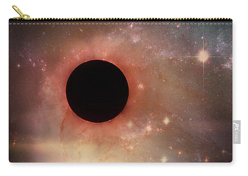 Appalachia Zip Pouch featuring the photograph Total Eclipse of the Sun Barn Art by Debra and Dave Vanderlaan