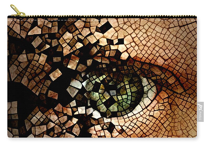 Digital Art Zip Pouch featuring the digital art Total Mental Deterioration by Artful Oasis