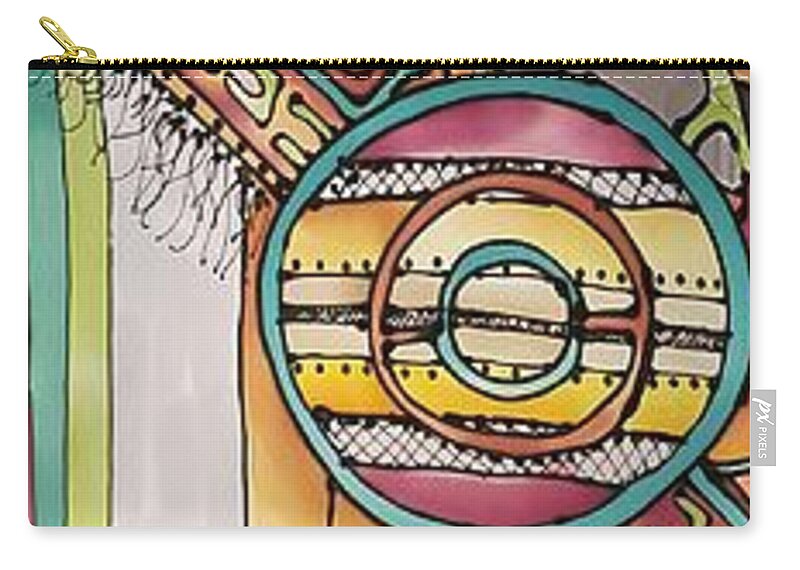 Karla Kay Zip Pouch featuring the tapestry - textile Totems by Karla Kay Benjamin