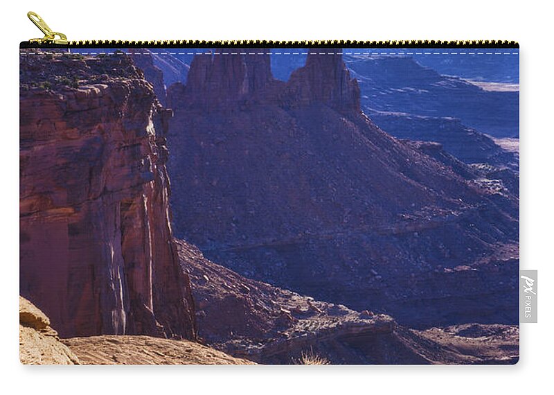 Tower Sunrise Zip Pouch featuring the photograph Tower Sunrise by Chad Dutson