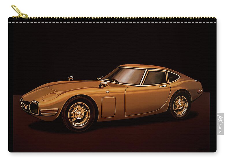 Toyota 2000gt Zip Pouch featuring the painting Toyota 2000GT 1967 Painting by Paul Meijering