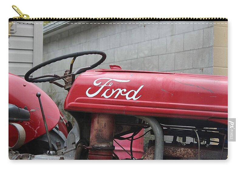 Tractor Zip Pouch featuring the photograph Tractor, Ford by Anelisa Artist Photographer
