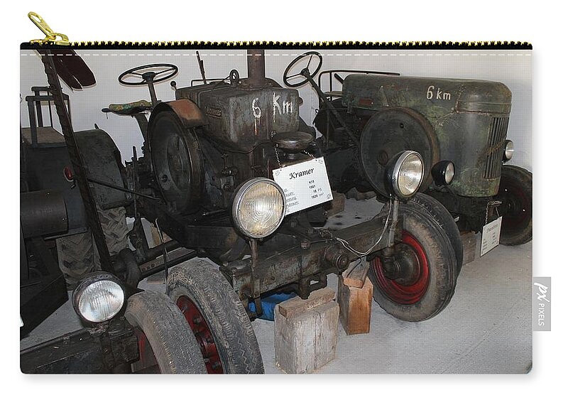 Tractor Zip Pouch featuring the photograph Tractor by Jackie Russo