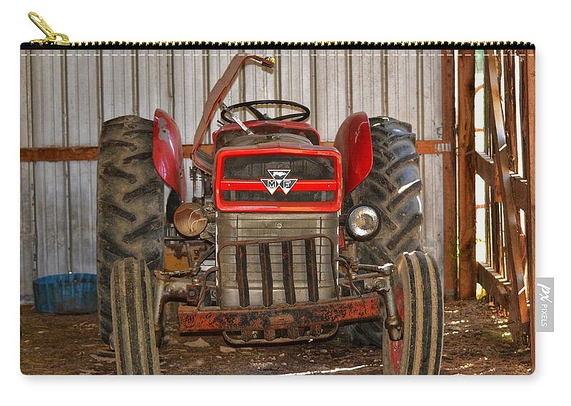 Farm Zip Pouch featuring the photograph Tractor by Joseph Caban