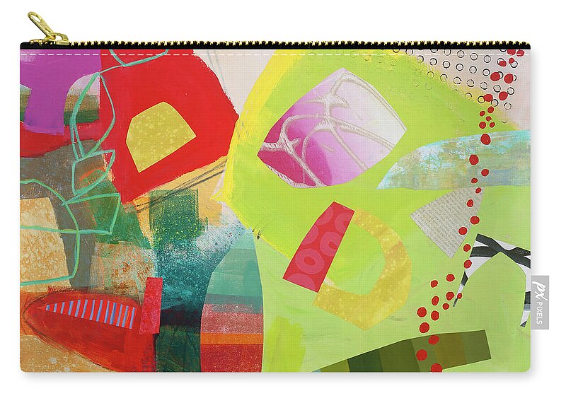 Jane Davies Zip Pouch featuring the painting Train Wreck#4 by Jane Davies